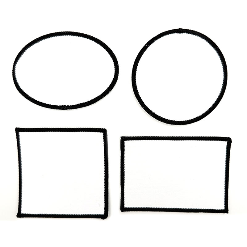 3 1/2 'x 2 1/2' Vải thăng hoa hình bầu dục Merrow Patch có chất kết dính 3 1/2 'x 2 1/2' Vải thăng hoa hình bầu dục Merrow Patch có chất kết dính