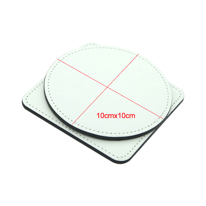 Đế lót cốc bằng da PU thăng hoa -Hình vuông