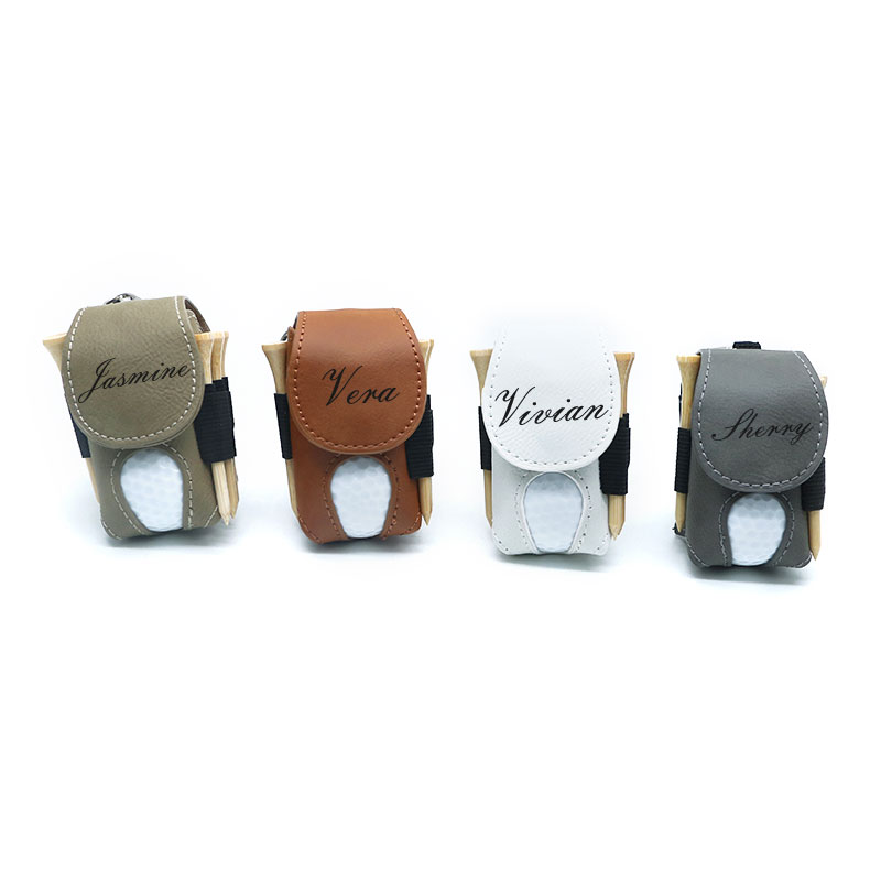 Người giữ bóng golf giả da có thể sử dụng tia laser với 5 tees bằng gỗ