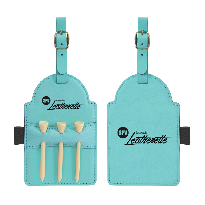 Thẻ túi golf giả da có thể laze với tees Thẻ túi golf giả da có thể laze với tees