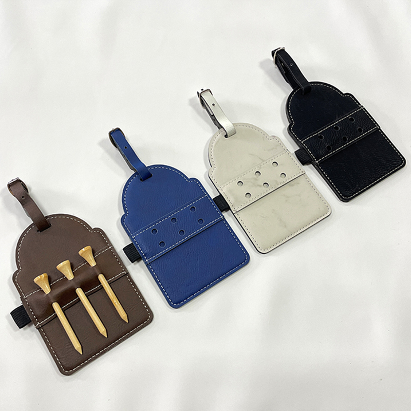 Thẻ túi golf giả da có thể laze với tees Thẻ túi golf giả da có thể laze với tees