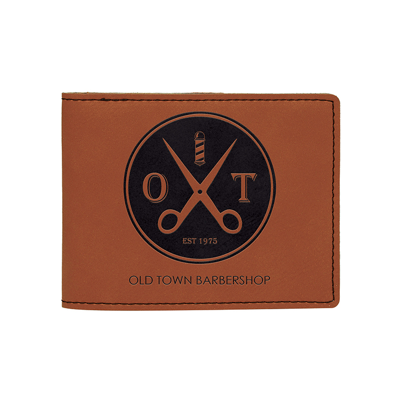 Ví Bifold giả da có thể laze