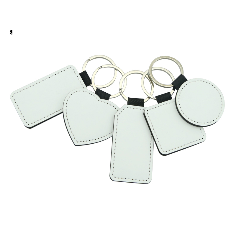Móc khóa hình chữ nhật bằng da PU thăng hoa - In một mặt