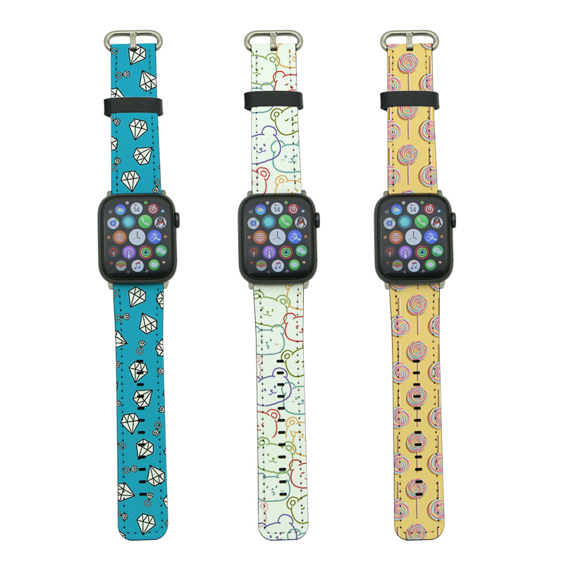 Dây đeo Apple Watch bằng da PU thăng hoa cho dòng 1/2/3-38mm