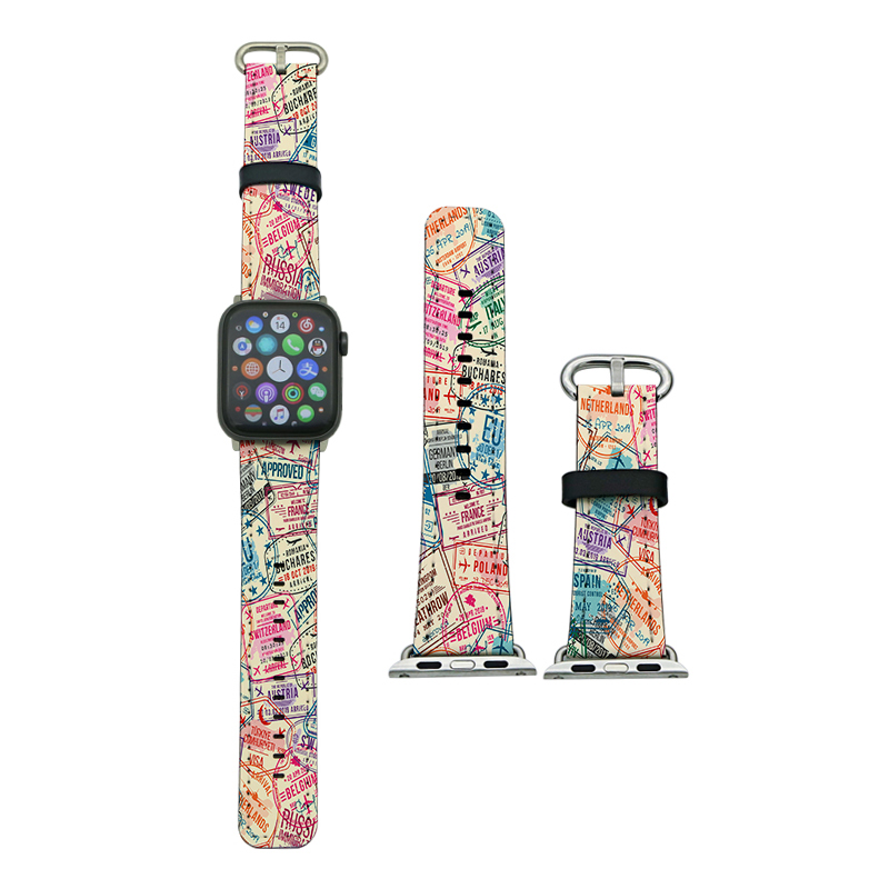 Dây đeo Apple iWatch bằng da PU thăng hoa cho Series 4/5-40mm