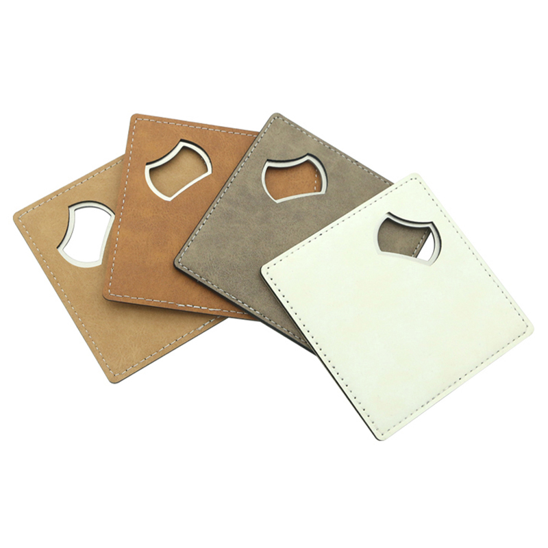 Đế lót ly mở nắp chai bằng thép không gỉ giả da thăng hoa Đế lót ly mở nắp chai bằng thép không gỉ giả da thăng hoa