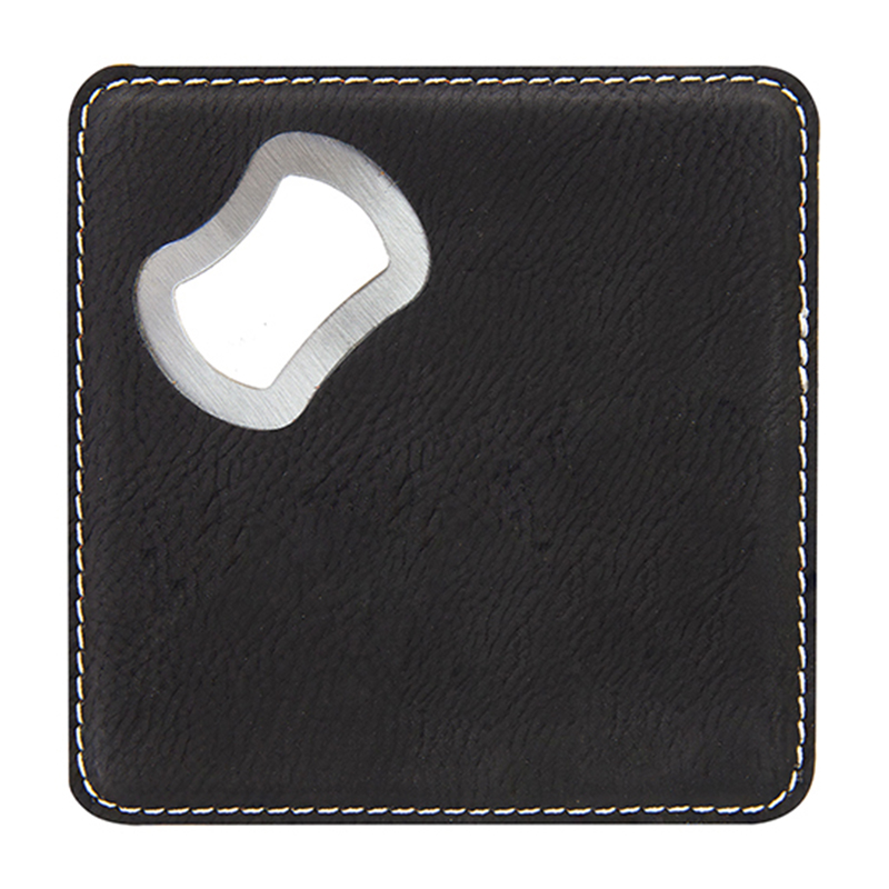 Coaster giả da có thể laze với dụng cụ mở chai
