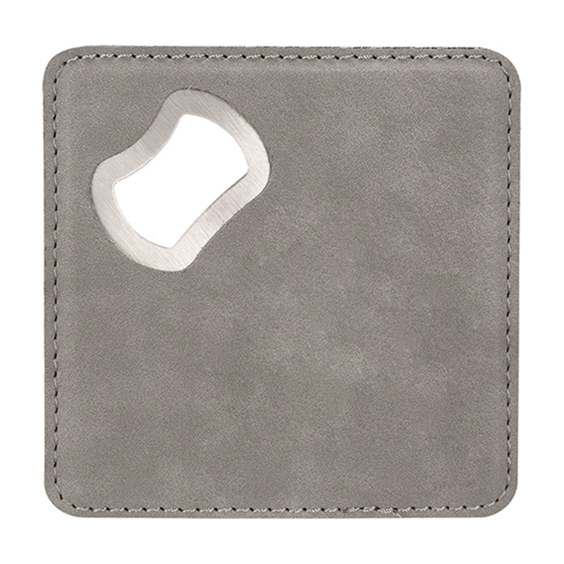 Coaster giả da có thể laze với dụng cụ mở chai