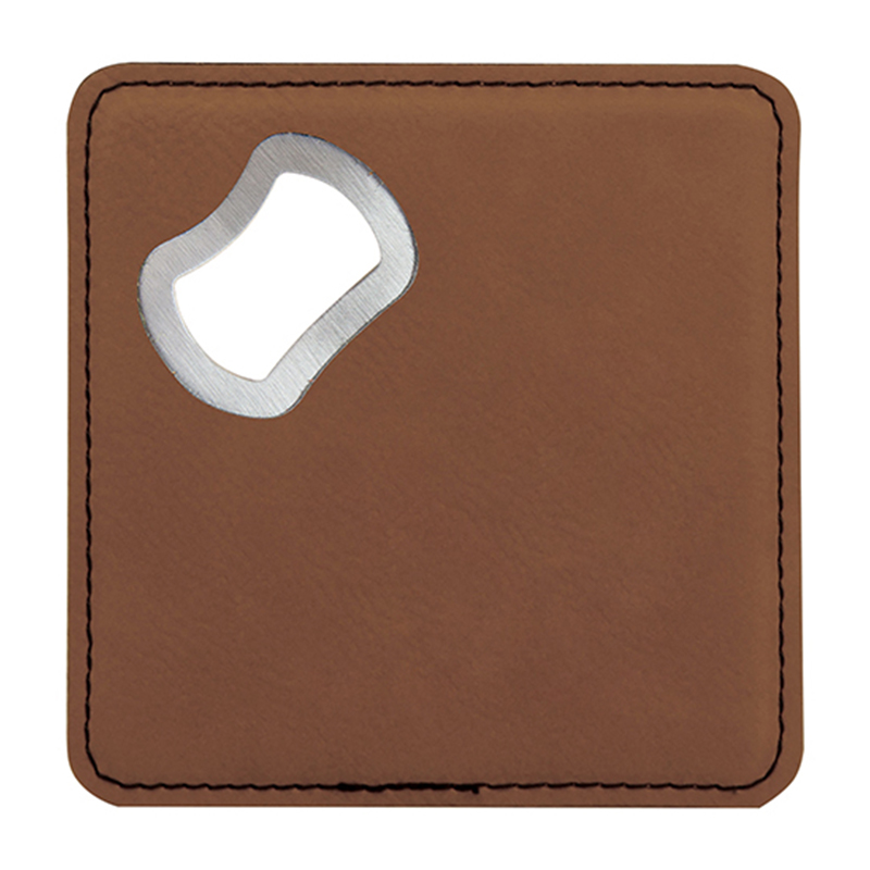 Coaster giả da có thể laze với dụng cụ mở chai